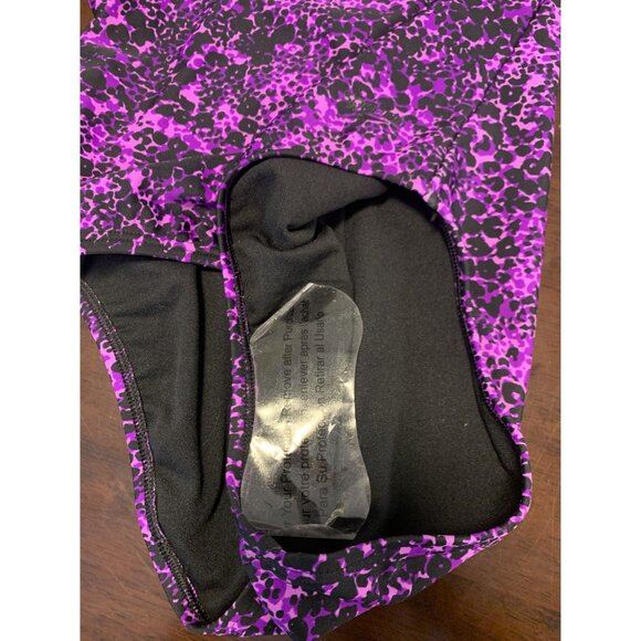 NWT Speedo Ultraback Racerback One Piece Swimsuit Size 8 Black Purple Nylon/Span - Picture 4 of 7